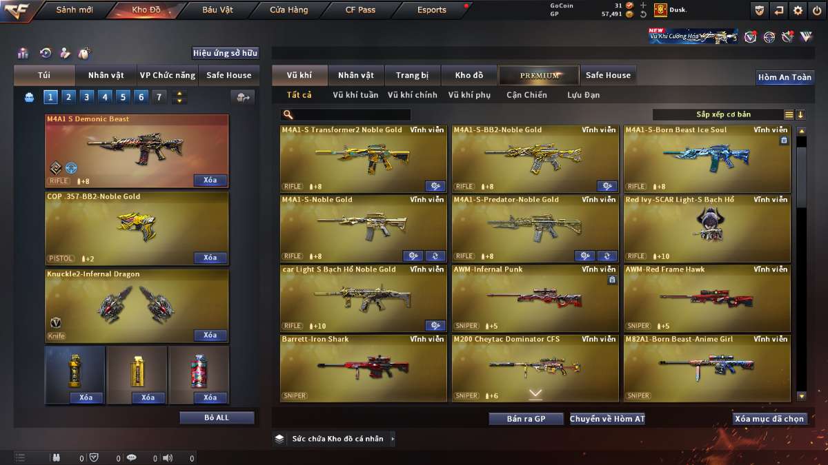 shop acc cf uy tin gia re